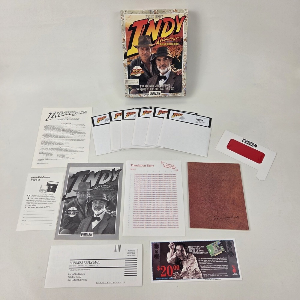 Indiana Jones and the Last Crusade: The Graphic Adventure (1990) 5.25" Lucasfilm